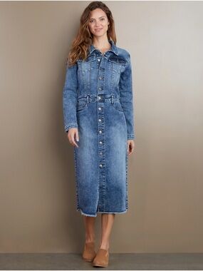 Wash Lab | Dresses | Wash Lab Dyed Denim Buttondown Midi Dresssize Large | Poshmark Wash Lab | Dresses | Wash Lab Dyed Denim Buttondown Midi Dresssize Large | Poshmark